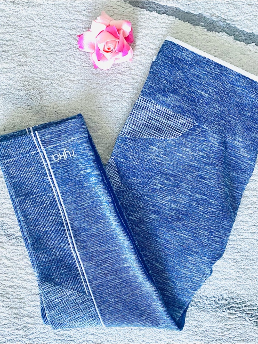 💕Ryka Blue Seamless High-Waist Sports Leggings SZ L